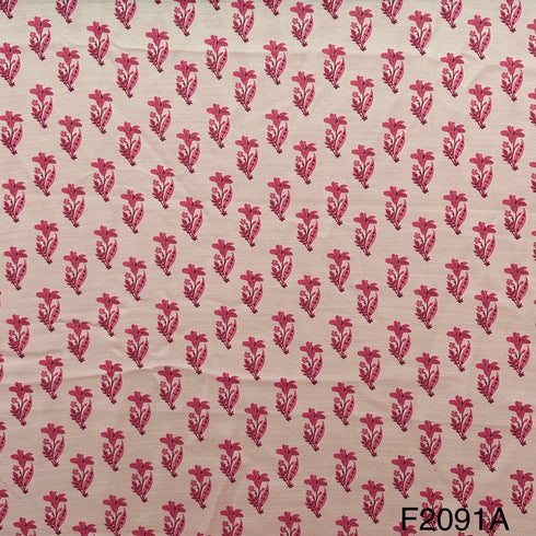 Printed Linen Silk fabric-F2091